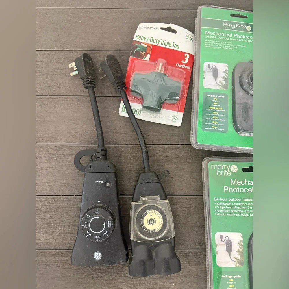 Mechanical Photocell Timer - Black & various items